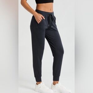 Zella dark Green High-Waisted Track Pants with Slim Fit